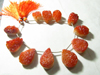 8 Inches - Extremely Beautiful Orange Druzy Agate Pear Briolettes Size 13x22 - 15x20 mm Approx, Fine Quality Great Price